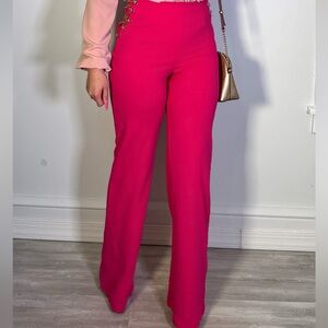 Women's Pink High-Waisted Pants